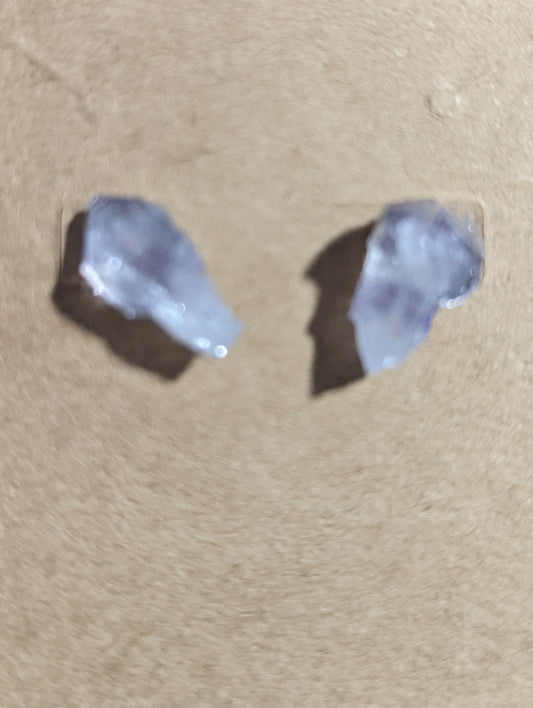 Amethyst nickel free studded earrings.
